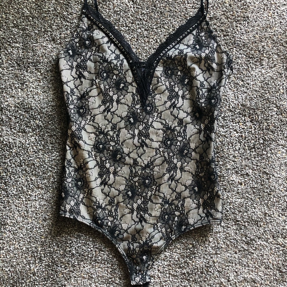 Black lace bodysuit